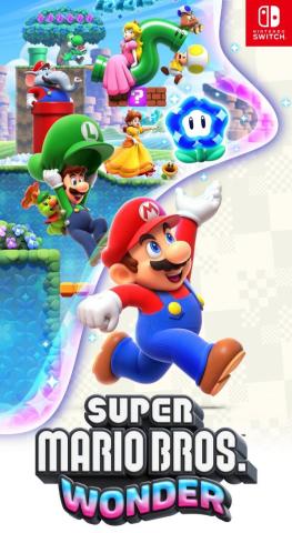 Cover image for Super Mario Bros. Wonder featuring Mario, Luigi, and other characters.