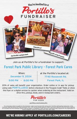 you're invited to a portillo's fundraiser