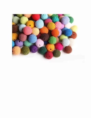 A variety of colorful beads that have rough bumps on them.