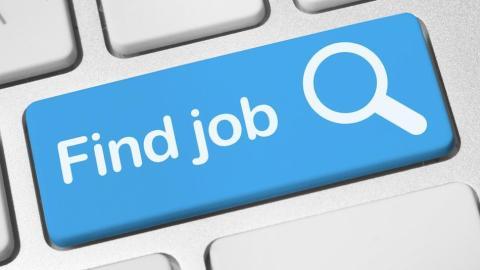 Keyboard button that reads:  "Find job".