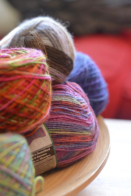 Skeins of yarn