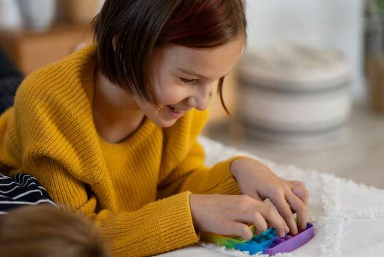 Girl with Sensory Item