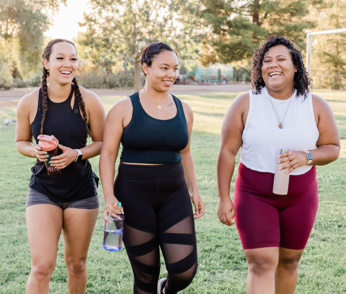 group of people on a walk