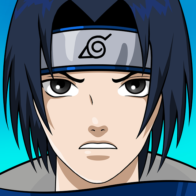 Fan art depiction of Sasuke from Naruto.
